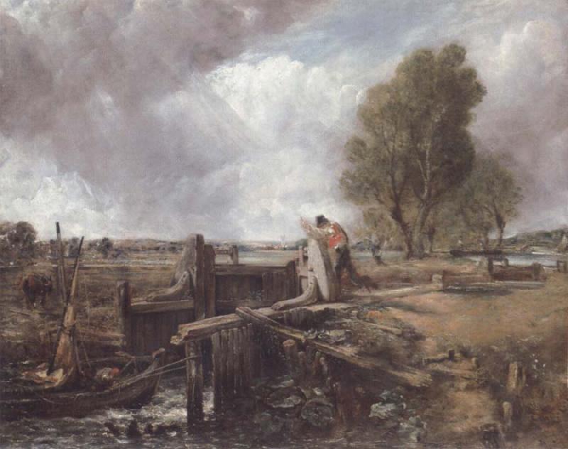 John Constable Study of A boat passing a lock oil painting image